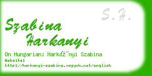 szabina harkanyi business card